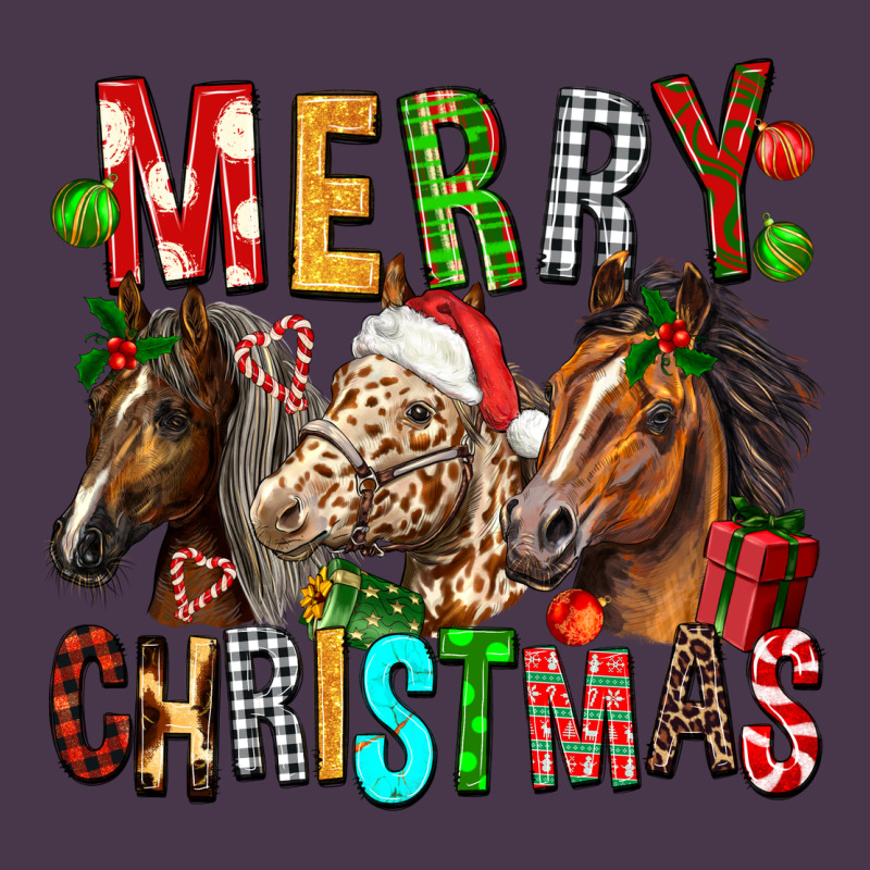 Merry Christmas Horses Heavyweight Hoodie by FaDigitalArtStudio | Teevron