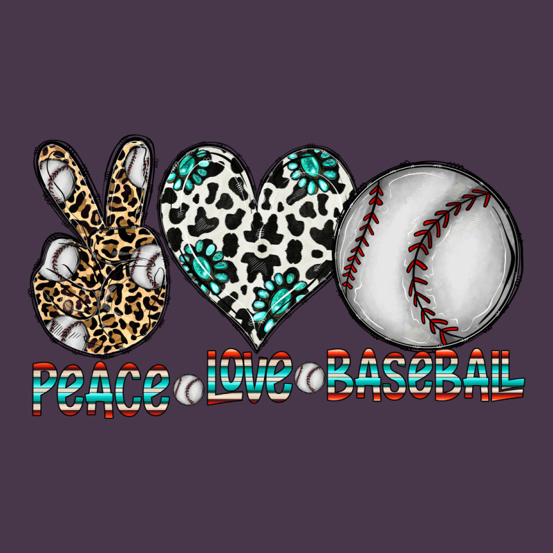 Peace Love Baseball Heavyweight Hoodie by CowhideDigitalArt | Teevron