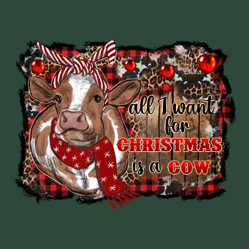 All I Want For Christmas Is A Cow Cowhide Zipper Hoodie by RanaPortraitStore | Teevron