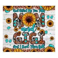 God Gifted Me Two Titles Mom And Gigi And I Rock Them Both Premium Sweatshirt | Teevron