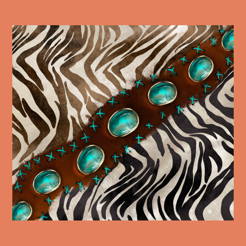 Zebra Gemstone Leather Classic Tee by BarkalooDesign | Teevron