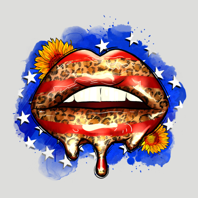 Leopard American Flag Lips Zipper Hoodie by Zillion Design Studio | Teevron