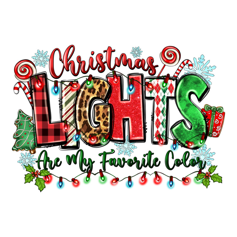 Christmas Lights Are My Favorite Color Long Sleeve Tee by Zillion Design Studio | Teevron