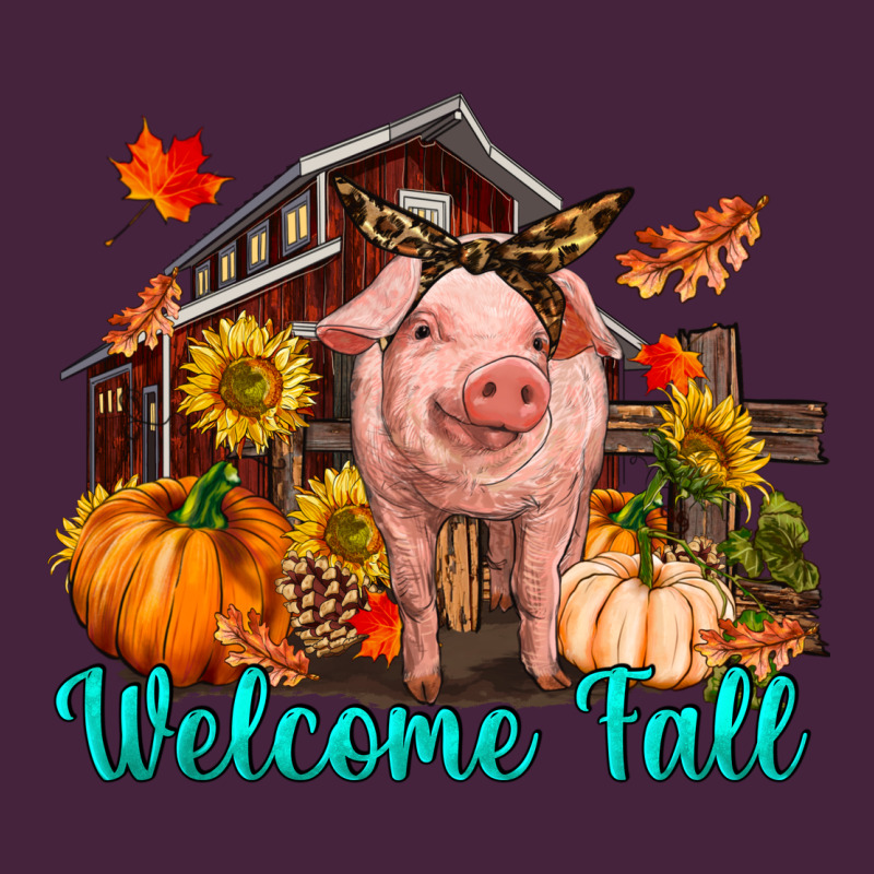 Welcome Fall Pig Long Sleeve Tee by RanaPortraitStore | Teevron