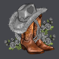 Gray Cowgirl And Roses Long Sleeve Tee | Teevron