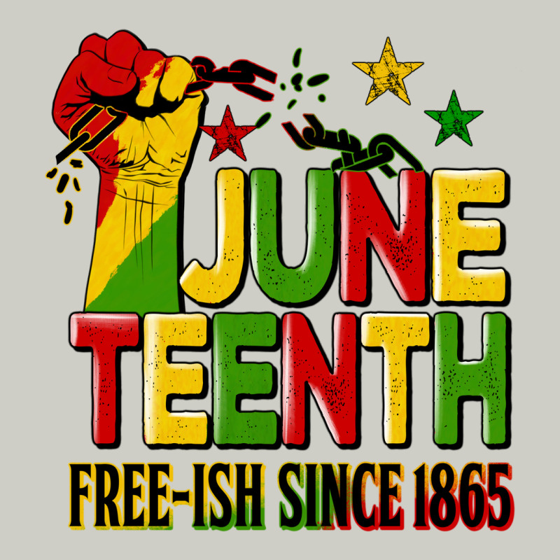 Juneteenth Fist Free Ish Since 1865 Heavyweight Hoodie by HRA Design Shop | Teevron