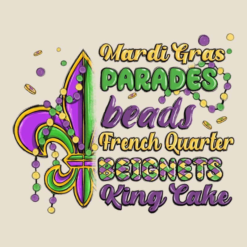 Mardi Gras Parades Beads French Quarter Beignets K Urban Hoodie by MaliasSmallBusiness | Teevron