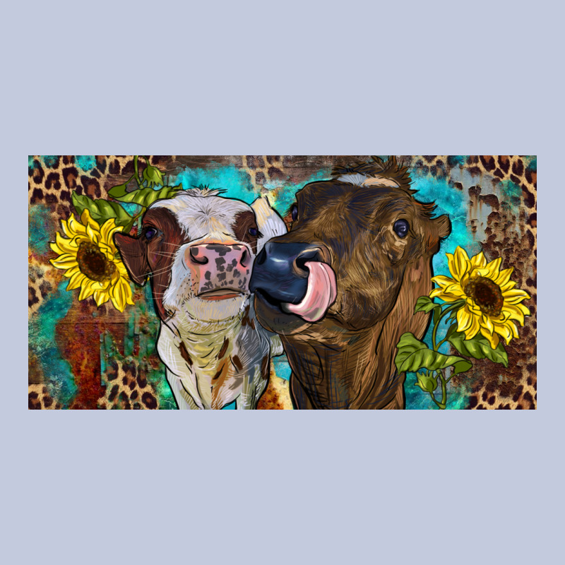 Heifers With Sunflowers And Leopard Long Sleeve Tee by RanaPortraitStore | Teevron