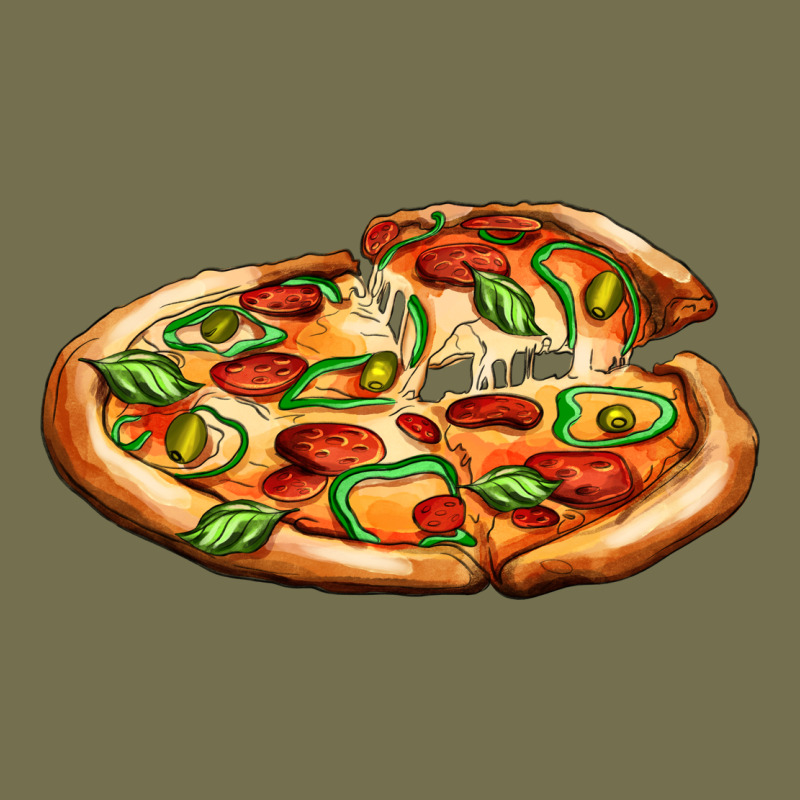 Big Pizza Vintage Hoodie by AdoDesignShop | Teevron