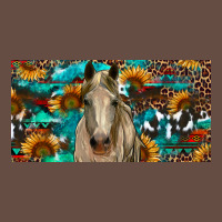 Horse With Sunflowers Aztec And Cowhide Long Sleeve Tee | Teevron