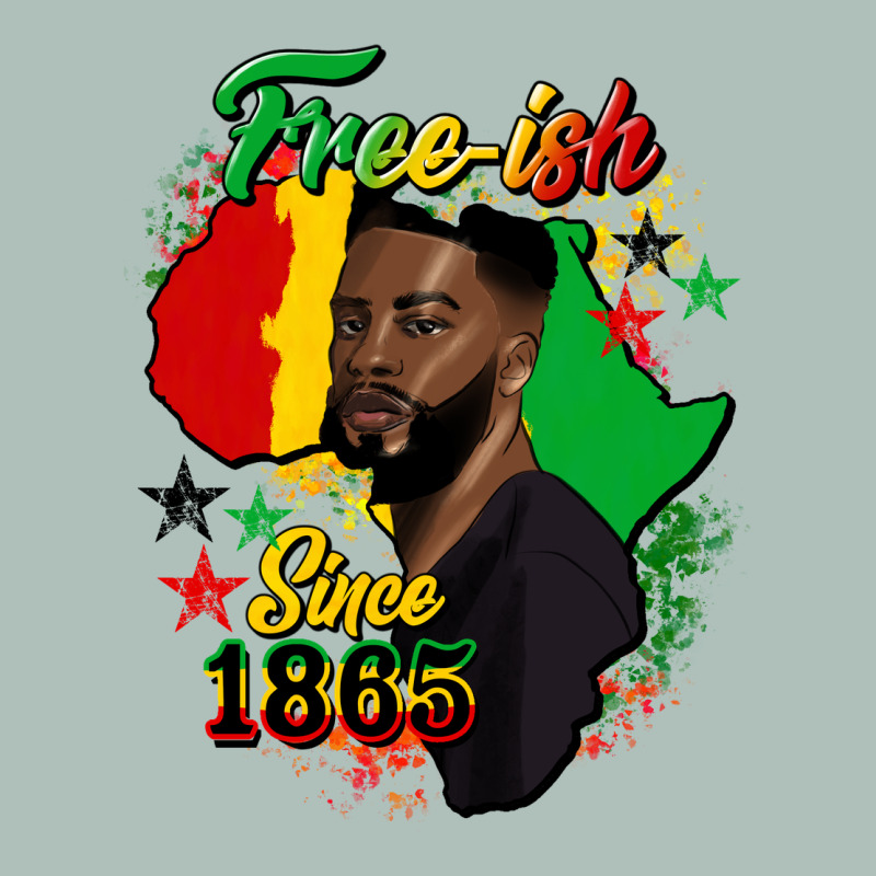Free Ish Since 1865 Black Man Heavyweight Hoodie by HRA Design Shop | Teevron