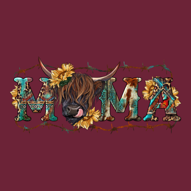 Mama With Highland Cow Long Sleeve Tee by RanaPortraitStore | Teevron
