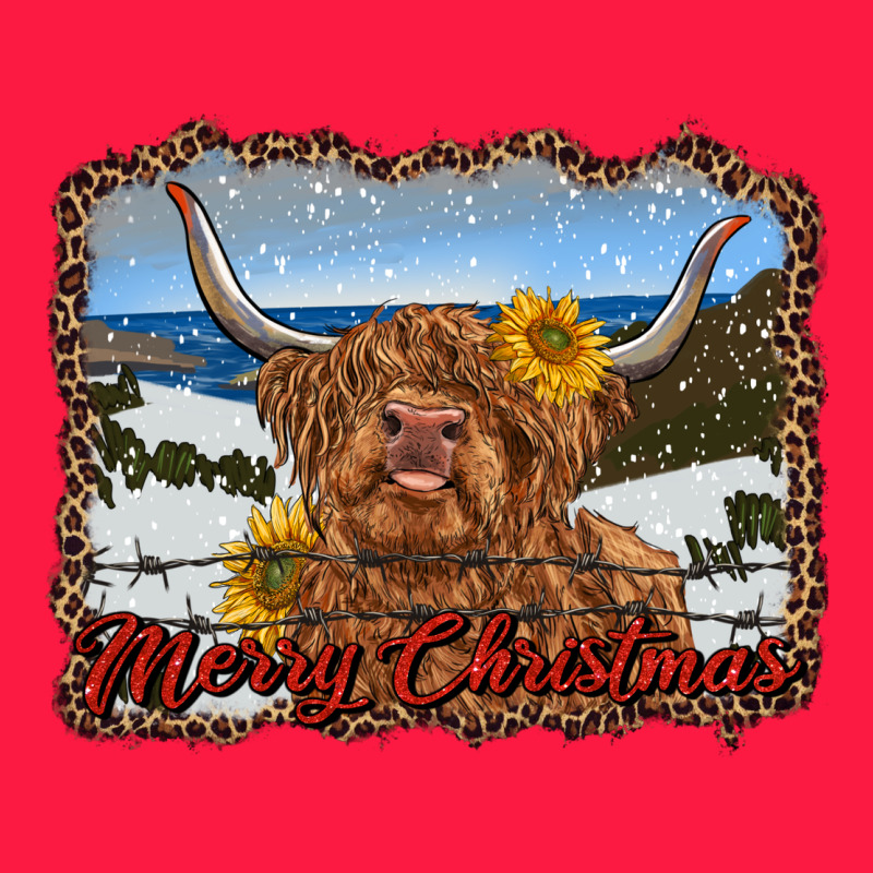 Merry Christmas Highland Cow With Farm Zipper Hoodie by RanaPortraitStore | Teevron