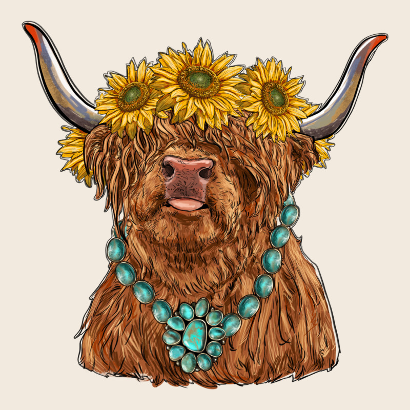 Highland Cow With Sunflower And Gemstone Zipper Hoodie by RanaPortraitStore | Teevron