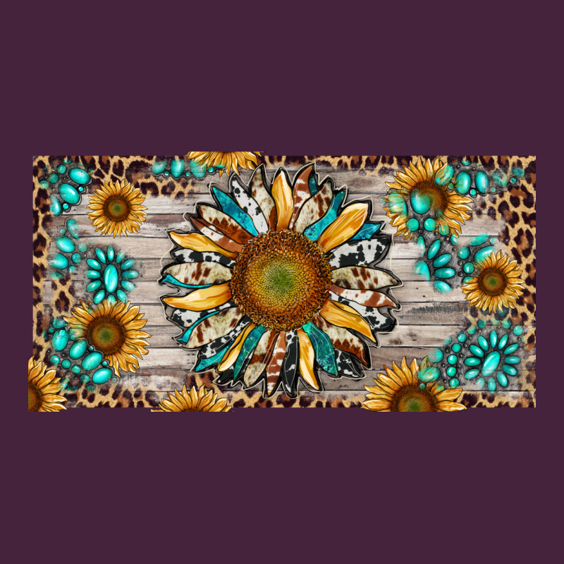 Western Sunflower And Gemstone License Plate Long Sleeve Tee by RanaPortraitStore | Teevron