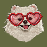 White Pomeranian With Love Glasses Long Sleeve Tee | Teevron