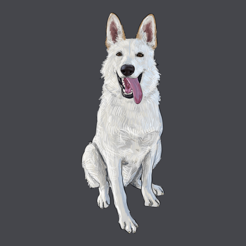Hand Drawing White Shepherd Long Sleeve Tee by RanaPortraitStore | Teevron