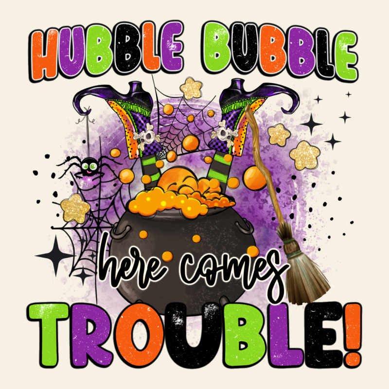 Kids Halloween Hubble Bubble Here Comes Trouble Vintage Tee by BarkalooDesign | Teevron