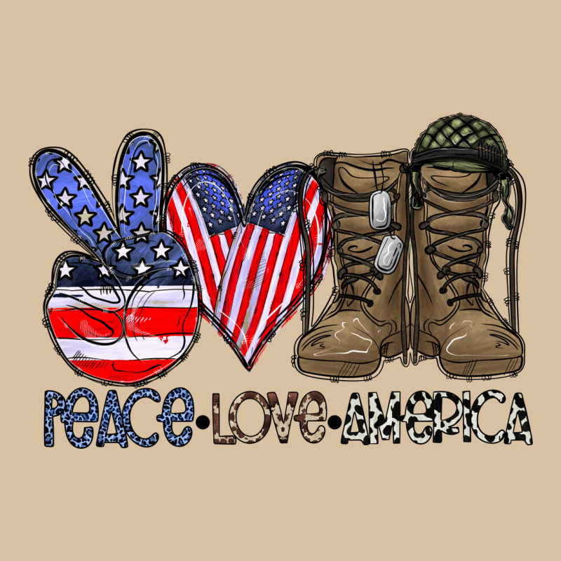Peace Love America Heavyweight Hoodie by CowhideDigitalArt | Teevron