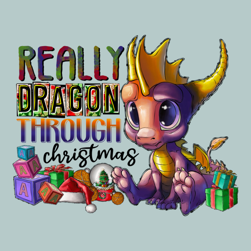 Real Dragon Through Christmas Heavy Core Tee by CowhideDigitalArt | Teevron