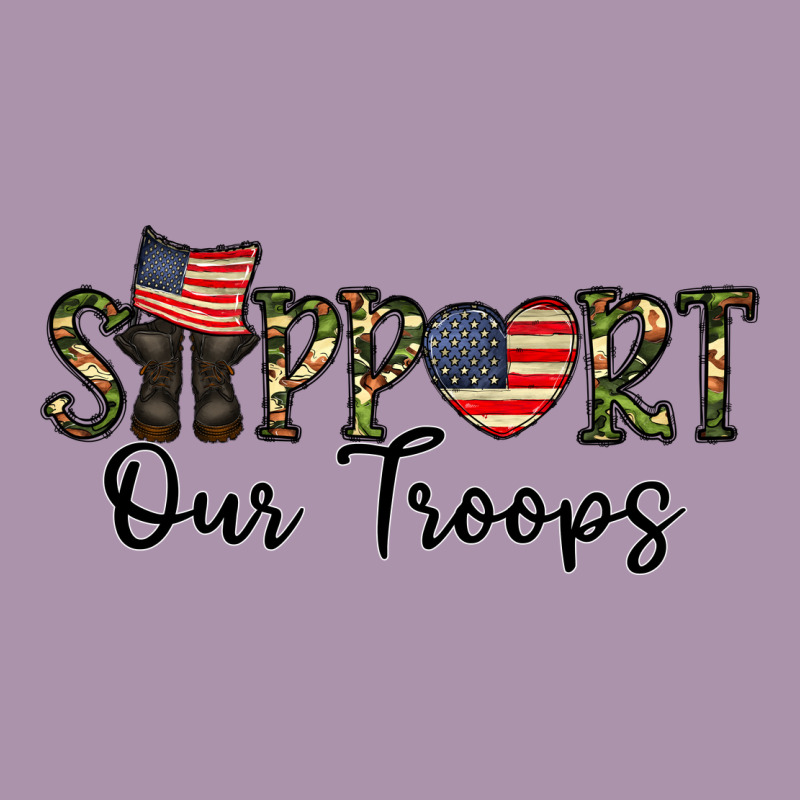 Support Our Troops Heavyweight Hoodie by CowhideDigitalArt | Teevron