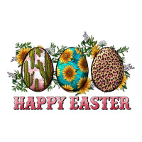 happy easter eggs with sunflower leopard and cactus | Teevron