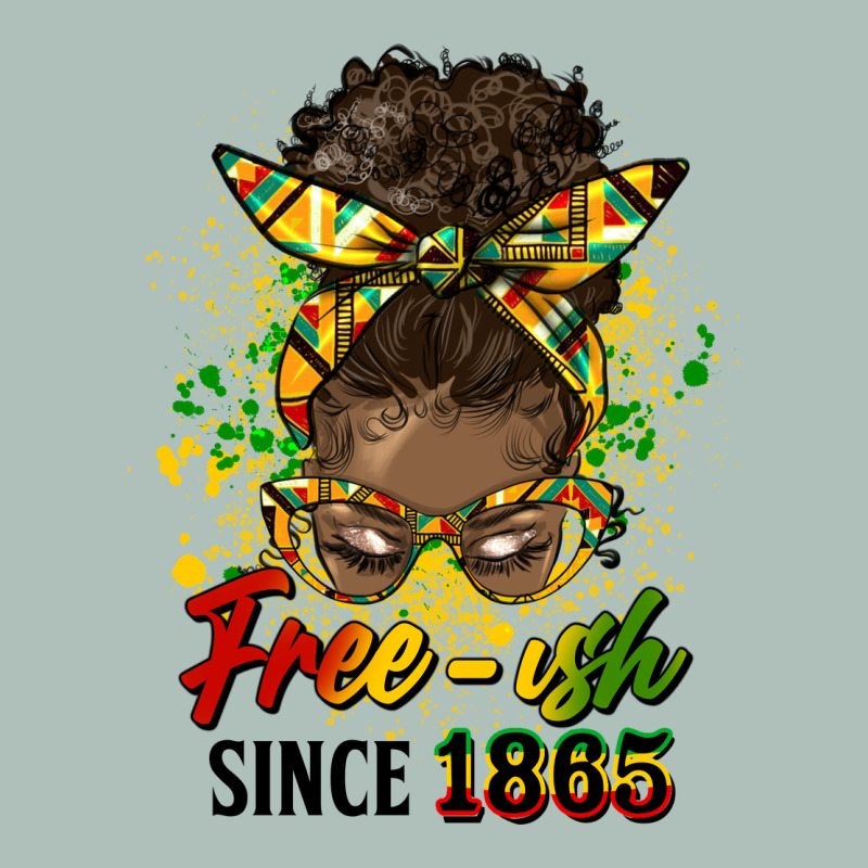 Free Ish Since 1865 Afro Messy Bun Heavyweight Hoodie by HRA Design Shop | Teevron
