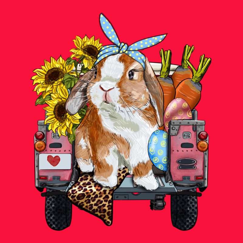 Easter Truck With Bunny Sunflowers And Eggs Classic Tee by RanaPortraitStore | Teevron
