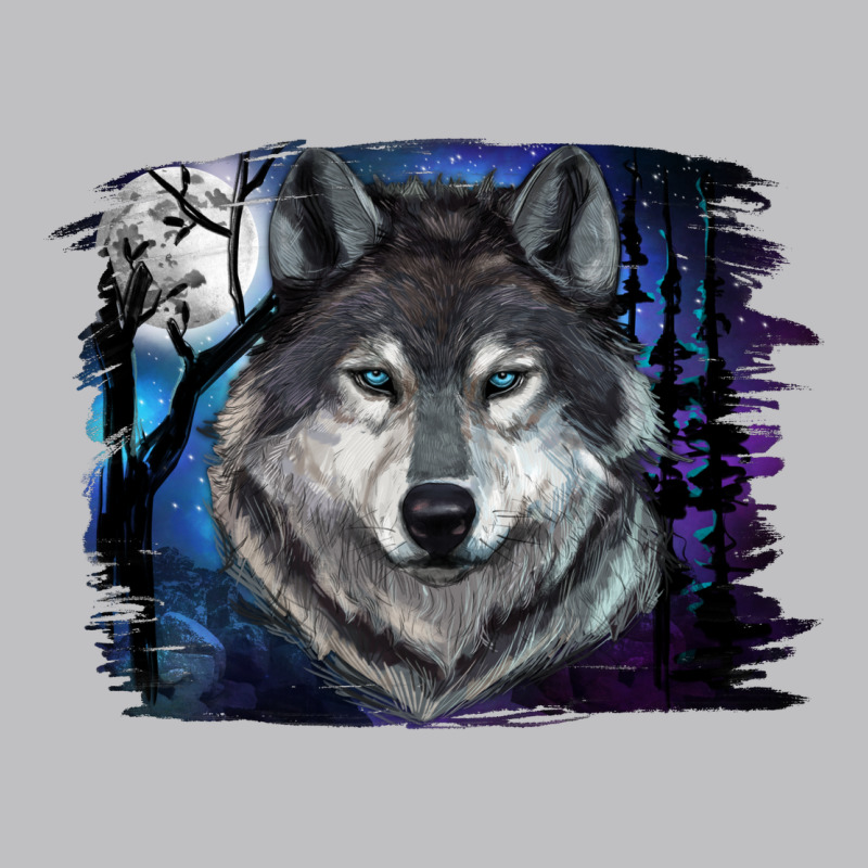 Wolf And Full Moon Long Sleeve Tee by RanaPortraitStore | Teevron