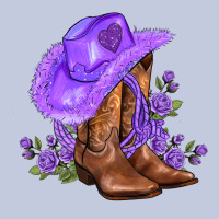 Purple Cowgirl  And Roses Long Sleeve Tee | Teevron