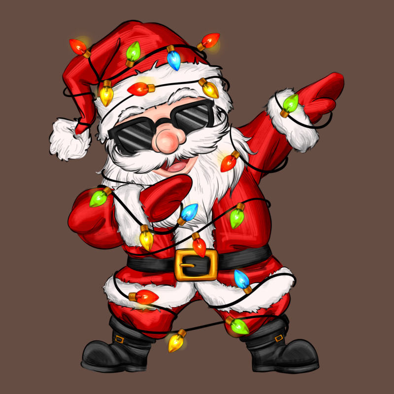 Dabbing Santa With Christmas Lights Long Sleeve Tee by Zillion Design Studio | Teevron