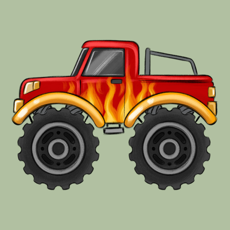 Monster Truck With Flames Urban Hoodie by MaliasSmallBusiness | Teevron