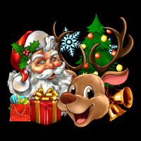 Santa And Reindeer Long Sleeve Tee | Teevron