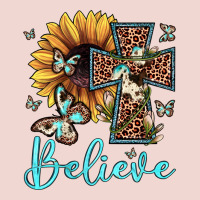 Believe Leopard Cross Sunflower Butterfly Premium Sweatshirt | Teevron