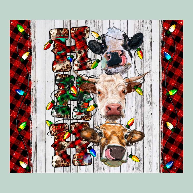 Ho Ho Ho Christmas Cow Zipper Hoodie by RanaPortraitStore | Teevron
