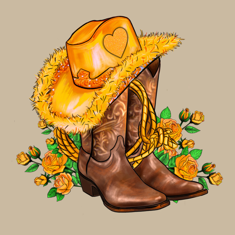 Yellow  Cowgirl And Roses Long Sleeve Tee by AdoDesignShop | Teevron