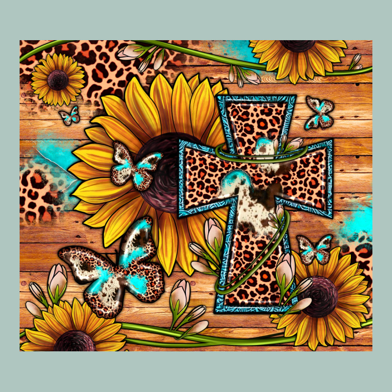 Cross Sunflower Butterfly Premium Sweatshirt by JahusDesignShop | Teevron
