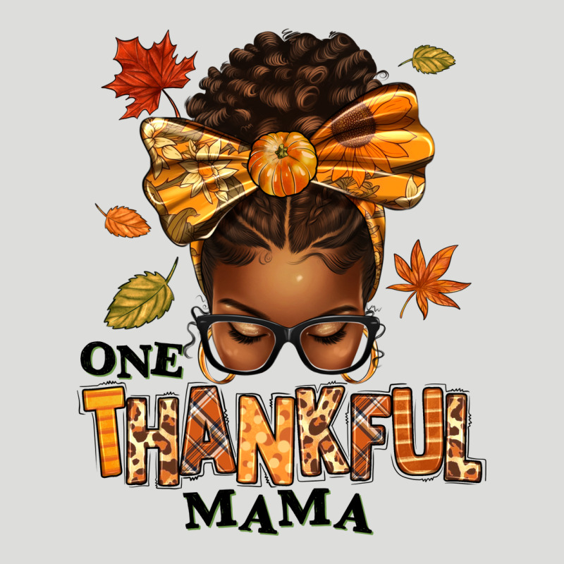 One Thankful Mama Afro Messy Bun Zipper Hoodie by texasbilliewilder | Teevron