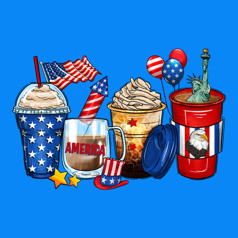 4th Of July Coffee Cups Zipper Hoodie by Zillion Design Studio | Teevron