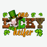 St Patricks One Lucky Heifer Baby Cow Urban Heavy Tee | Teevron