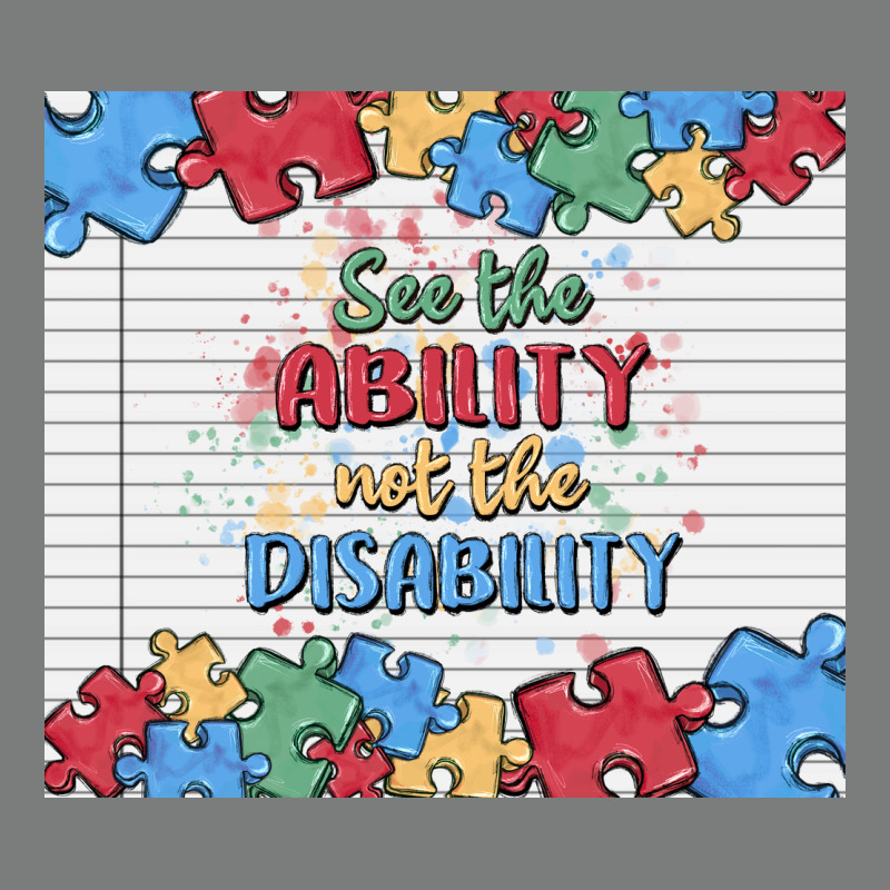 See The Ability Not The Disability Premium Hoodie by MaliasSmallBusiness | Teevron