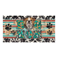 dog mom english bulldog license plate template | Teevron