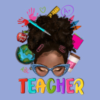 Teacher Afro Messy Bun Classic Tee | Teevron