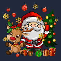 Santa And Reindeer Premium Sweatshirt | Teevron
