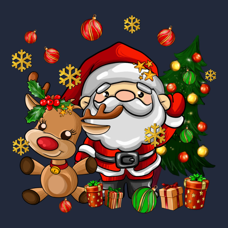 Santa And Reindeer Premium Sweatshirt by AdoDesignShop | Teevron