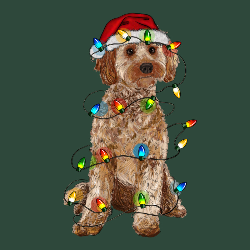 Cockapoo With Christmas Lights Zipper Hoodie by RanaPortraitStore | Teevron