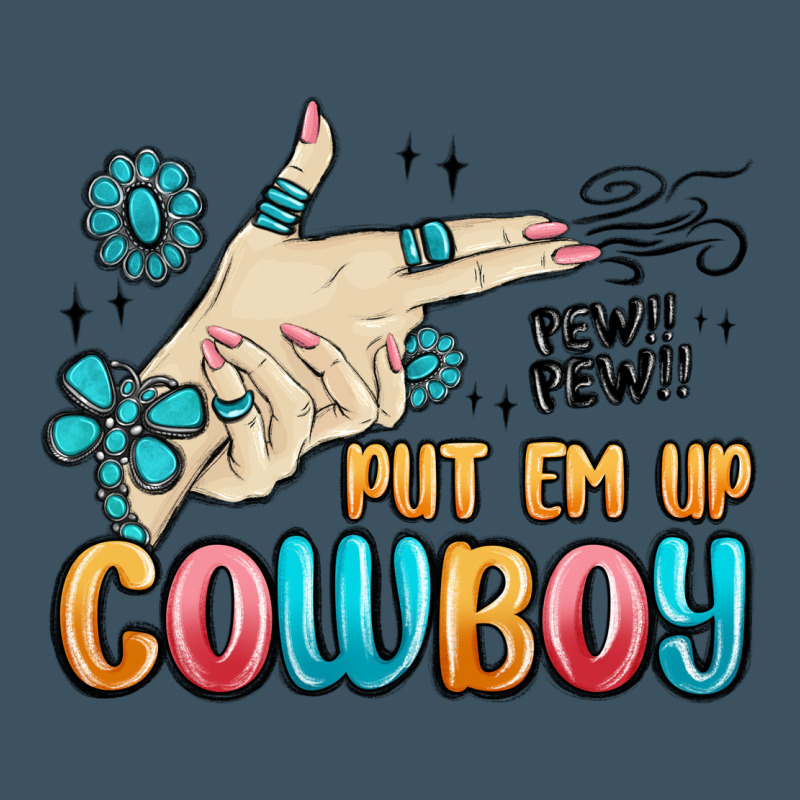 Western Turquoise Put Em Up Cowboy Urban Hoodie by MaliasSmallBusiness | Teevron