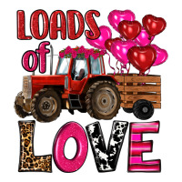valentine's day loads of love tractor with pin heart balloons | Teevron