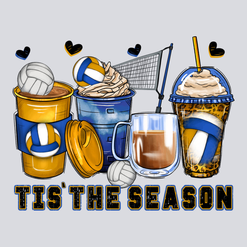 Tis' The Season Volleyball Coffee Cups Zipper Hoodie by Zillion Design Studio | Teevron