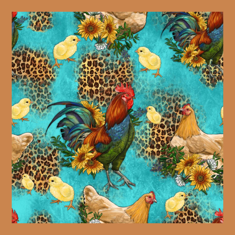 Poultry Animals Seamless Pattern Heavyweight Hoodie by HRA Design Shop | Teevron